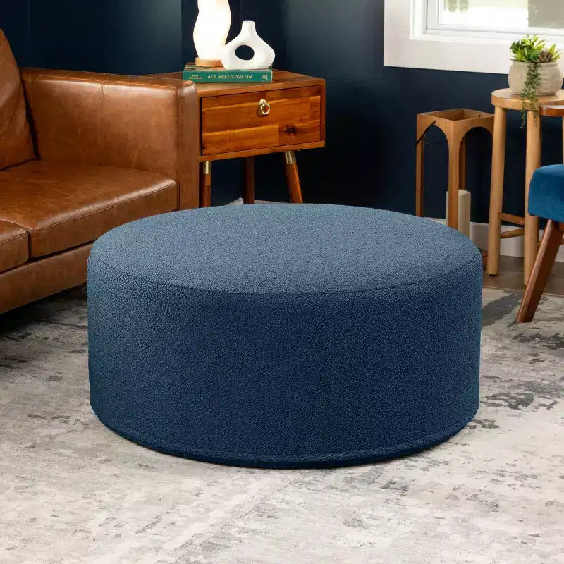 Ottoman canapé rond - Table basse et repose-pieds géants surdimensionnés