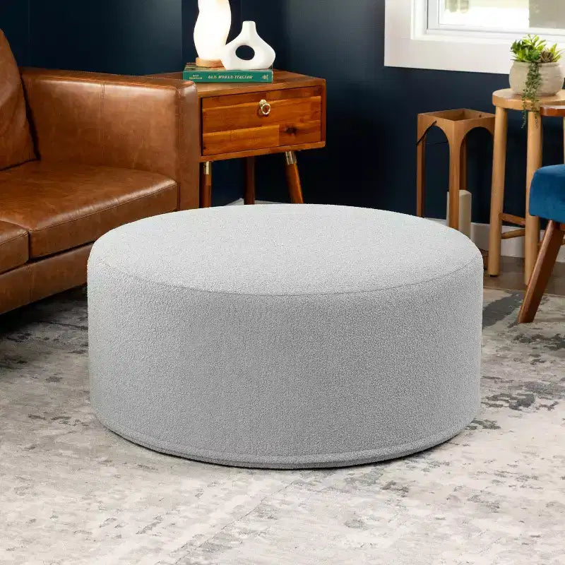 Ottoman canapé rond - Table basse et repose-pieds géants surdimensionnés