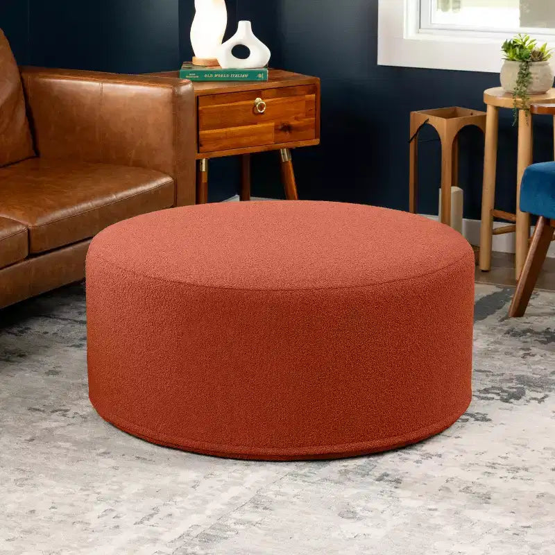 Ottoman canapé rond - Table basse et repose-pieds géants surdimensionnés