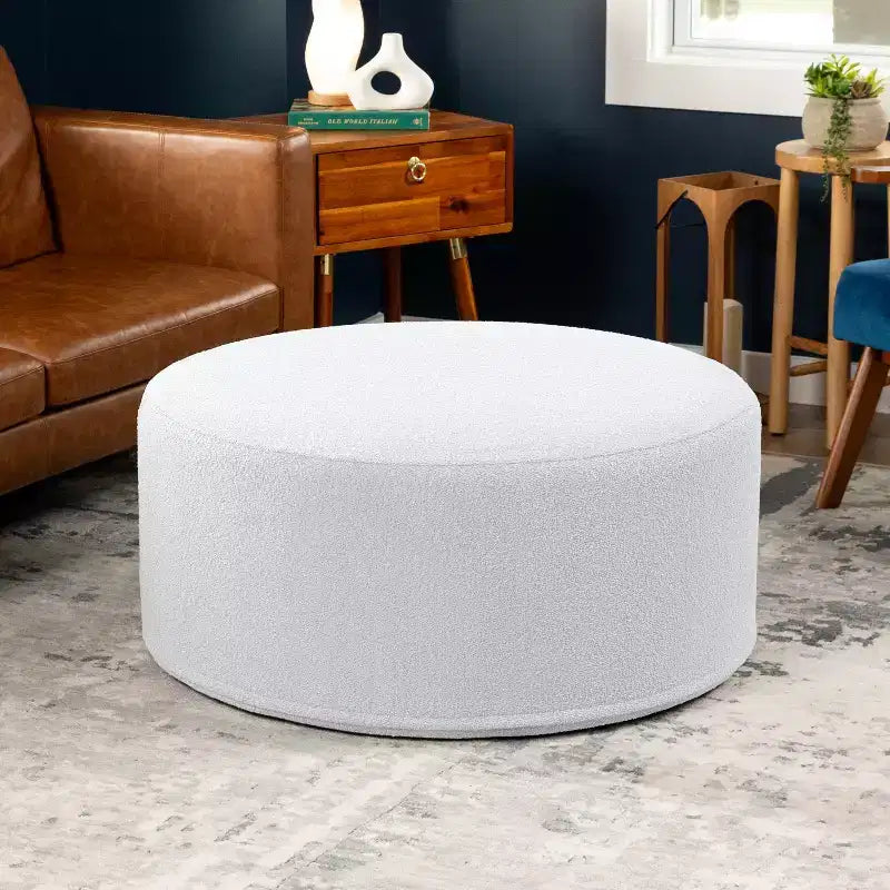 Ottoman canapé rond - Table basse et repose-pieds géants surdimensionnés