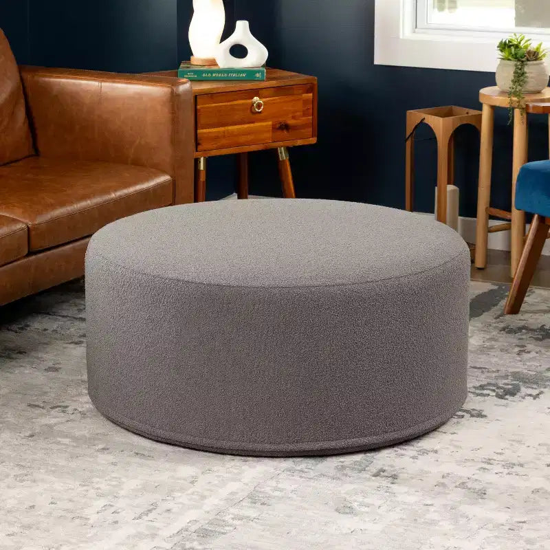 Ottoman canapé rond - Table basse et repose-pieds géants surdimensionnés