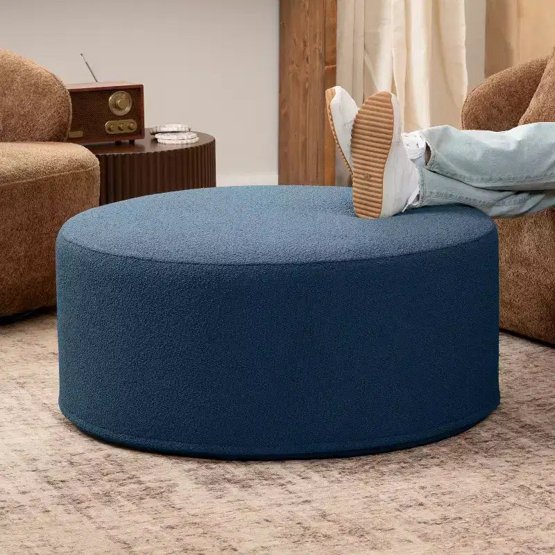 Ottoman canapé rond - Table basse et repose-pieds géants surdimensionnés