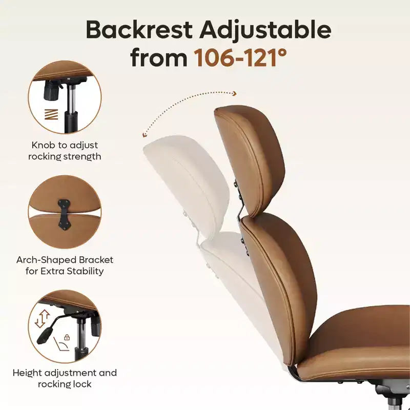 Chaise de bureau pivotante avec pouf, chaise de bureau inclinable avec dossier haut et appui-tête réglables, chaise de jeu ergonomique en PU