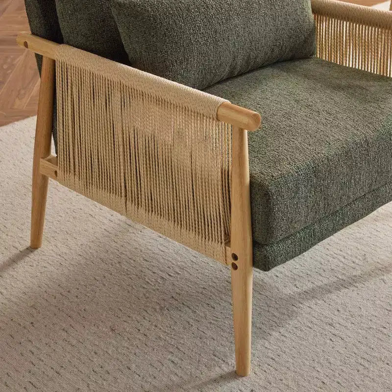 Fauteuil d'appoint en chenille avec coussin