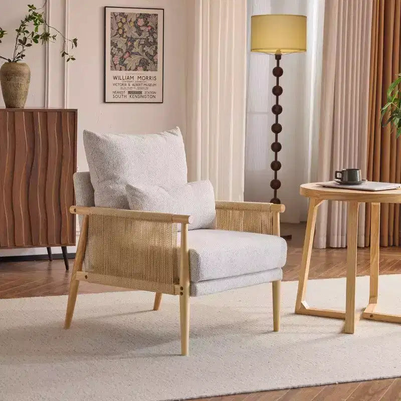 Fauteuil d'appoint en chenille avec coussin