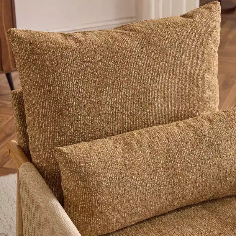 Fauteuil d'appoint en chenille avec coussin