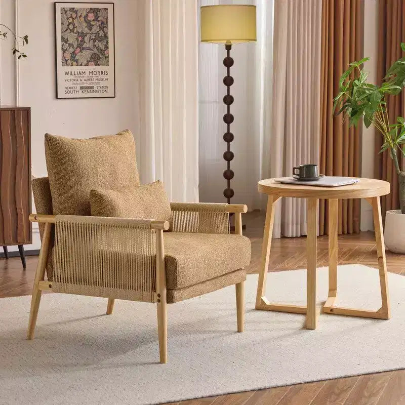 Fauteuil d'appoint en chenille avec coussin