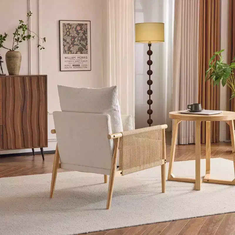 Fauteuil d'appoint en chenille avec coussin