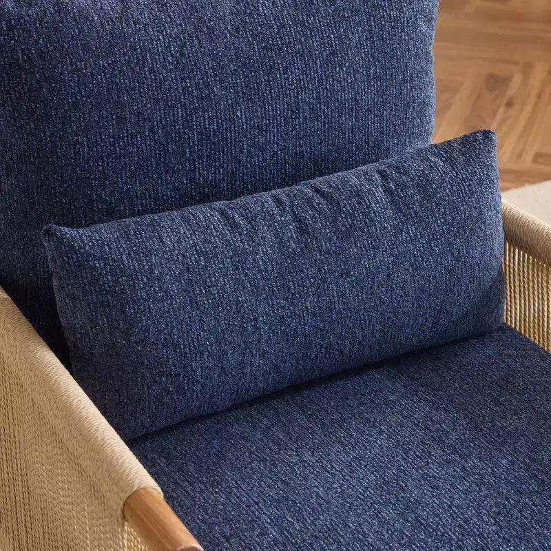 Fauteuil d'appoint en chenille avec coussin