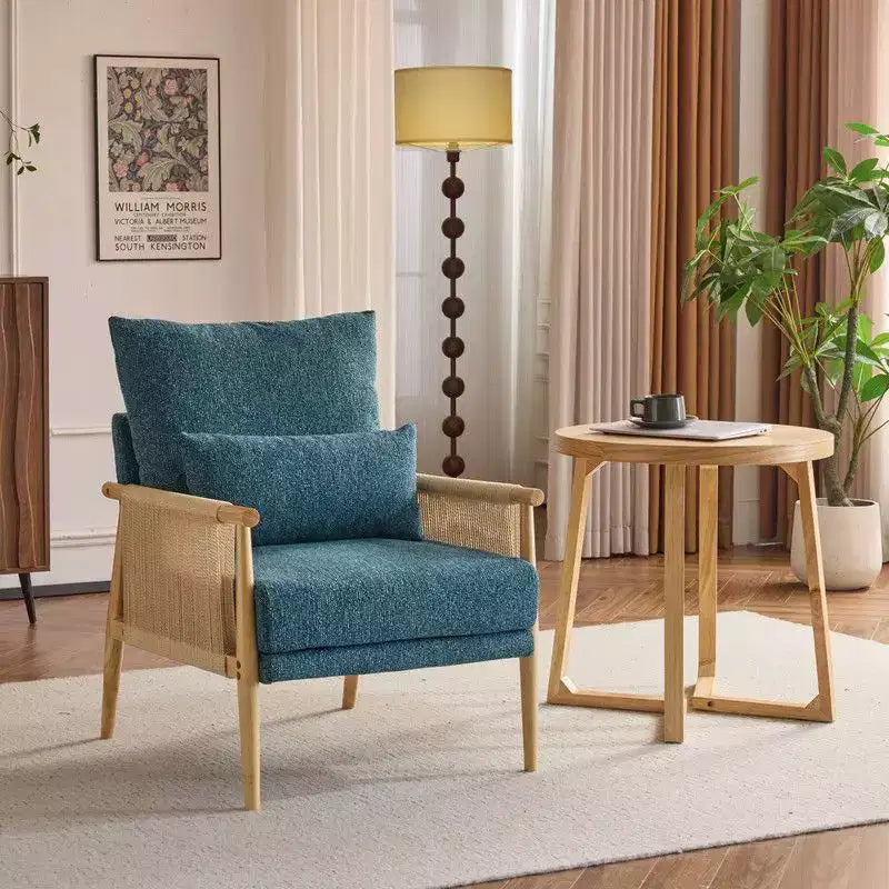 Fauteuil d'appoint en chenille avec coussin