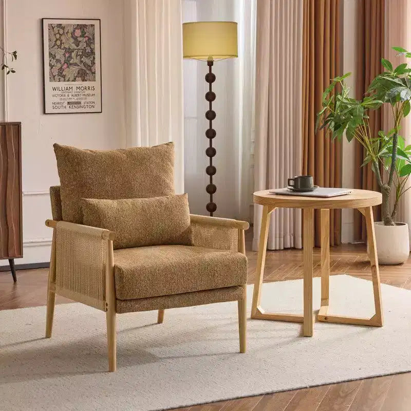 Fauteuil d'appoint en chenille avec coussin