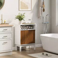 Meuble de Rangement Sur-WC, Étagère de Salle de Bain Gain de Place pour Petits Espaces, Blanc