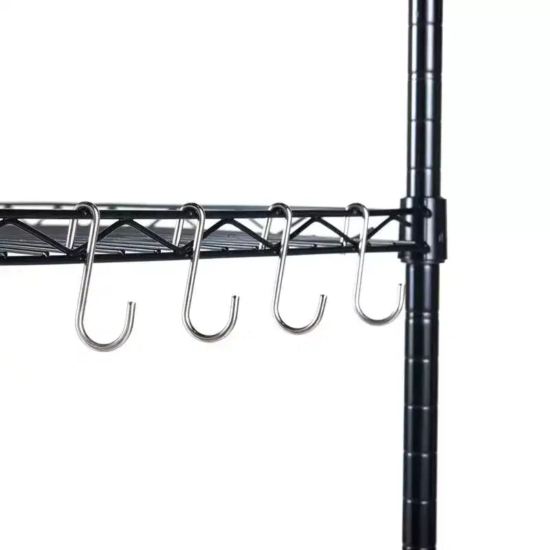 Étagère modulable à 5 niveaux en métal noir, robuste