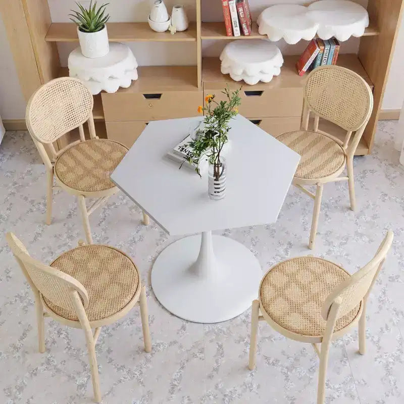 Table basse octogonale moderne peu encombrante de 31,5 po