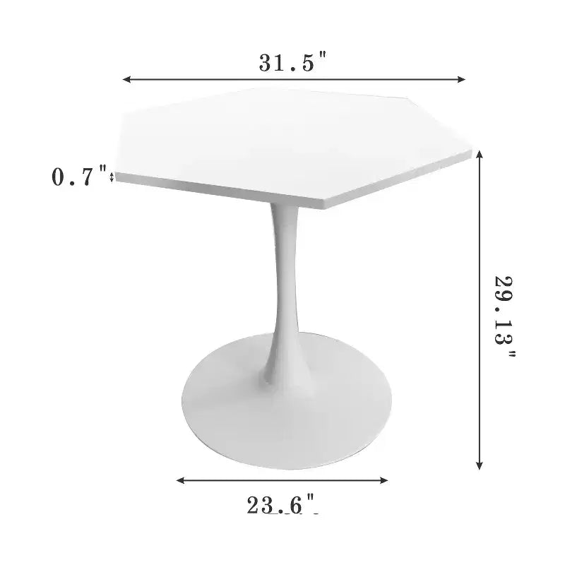 Table basse octogonale moderne peu encombrante de 31,5 po