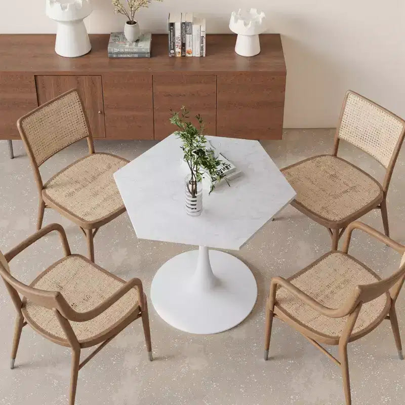 Table basse octogonale moderne peu encombrante de 31,5 po