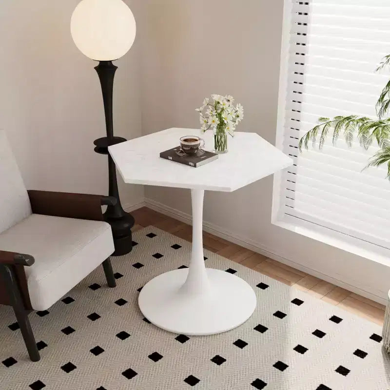 Table basse octogonale moderne peu encombrante de 31,5 po