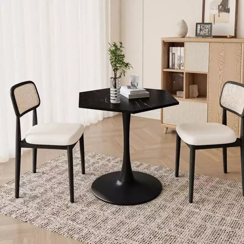 Table basse octogonale moderne peu encombrante de 31,5 po