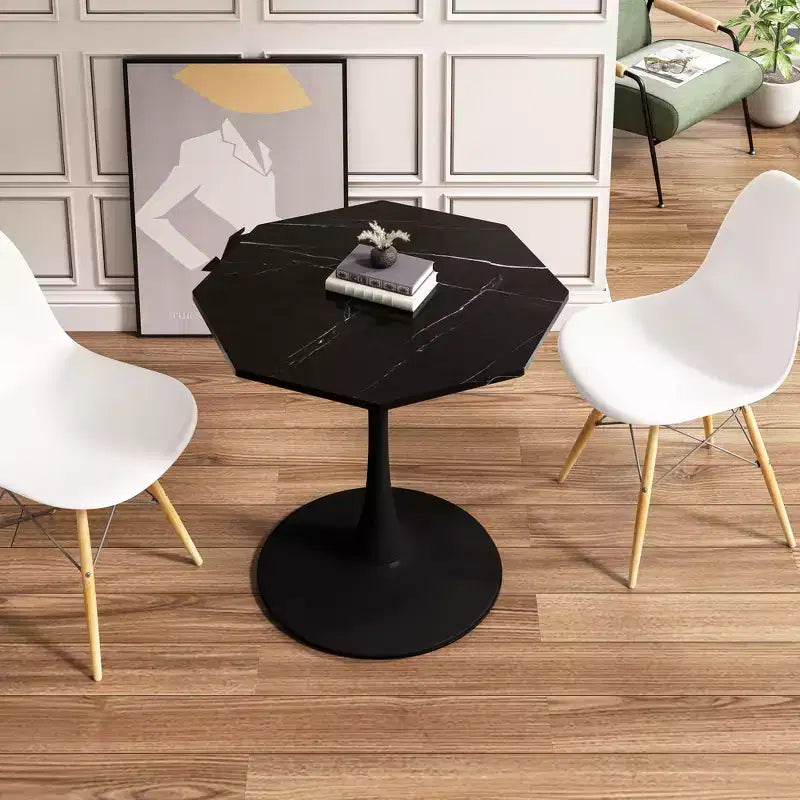 Table basse octogonale moderne peu encombrante de 31,5 po