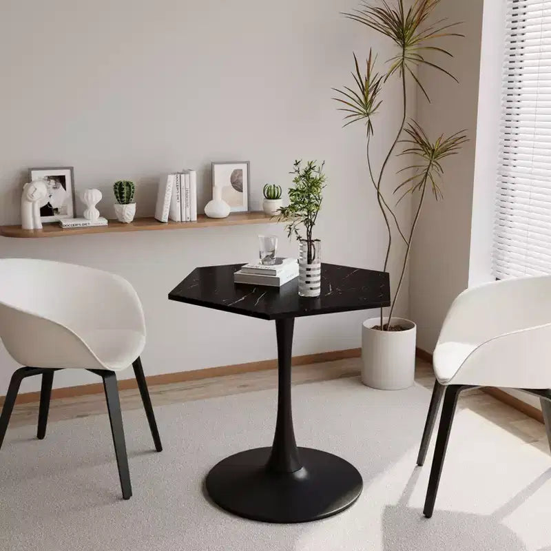 Table basse octogonale moderne peu encombrante de 31,5 po