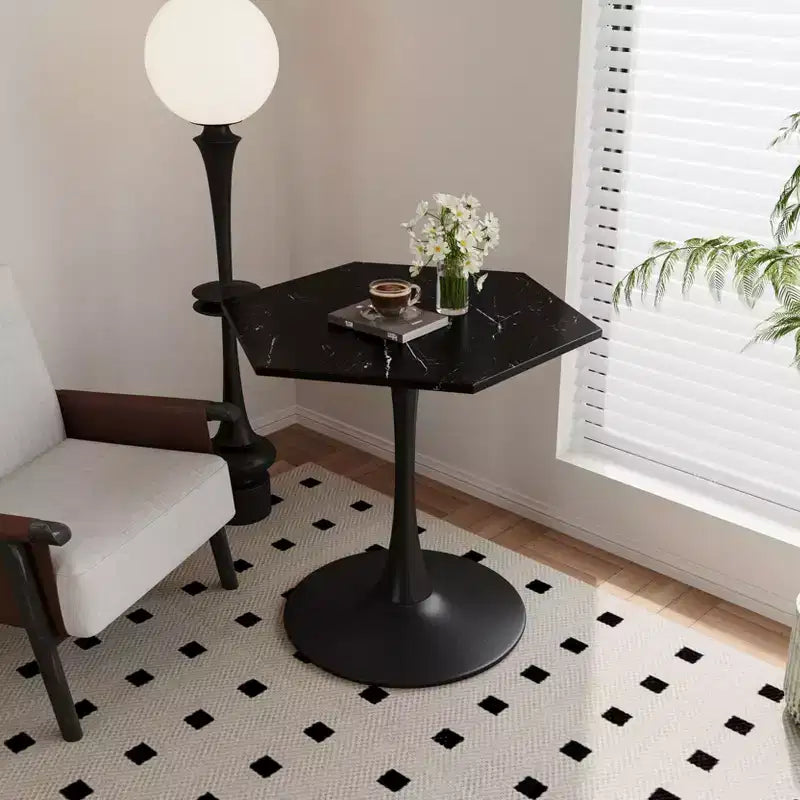 Table basse octogonale moderne peu encombrante de 31,5 po