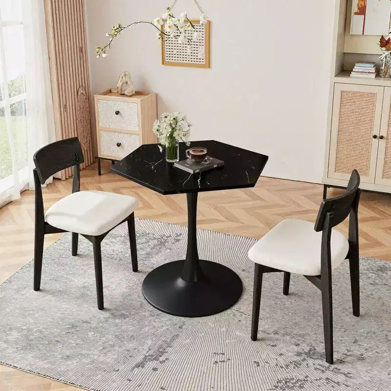 Table basse octogonale moderne peu encombrante de 31,5 po