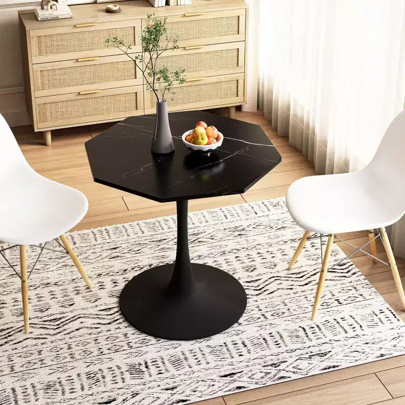 Table basse octogonale moderne peu encombrante de 31,5 po