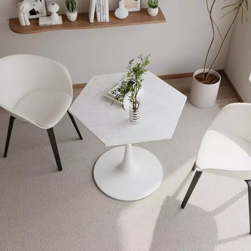 Table basse octogonale moderne peu encombrante de 31,5 po
