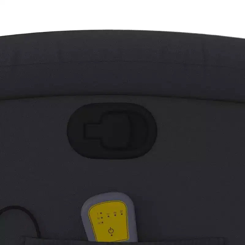 Fauteuil inclinable électrique releveur en cuir noir avec massage et inclinaison manuelle
