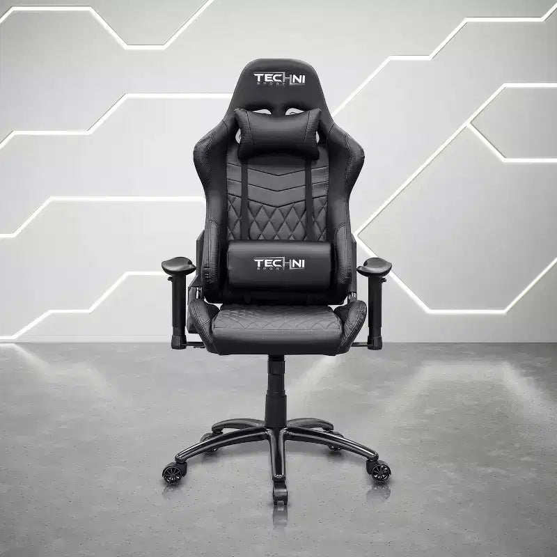 TUYOHW Adjustable Ergonomics Gaming Chair,360 Swivel Office Chairs with Head&Lumbar Pillow,90-150 Reclining Chair for Office&Home,300lbs Max,Black