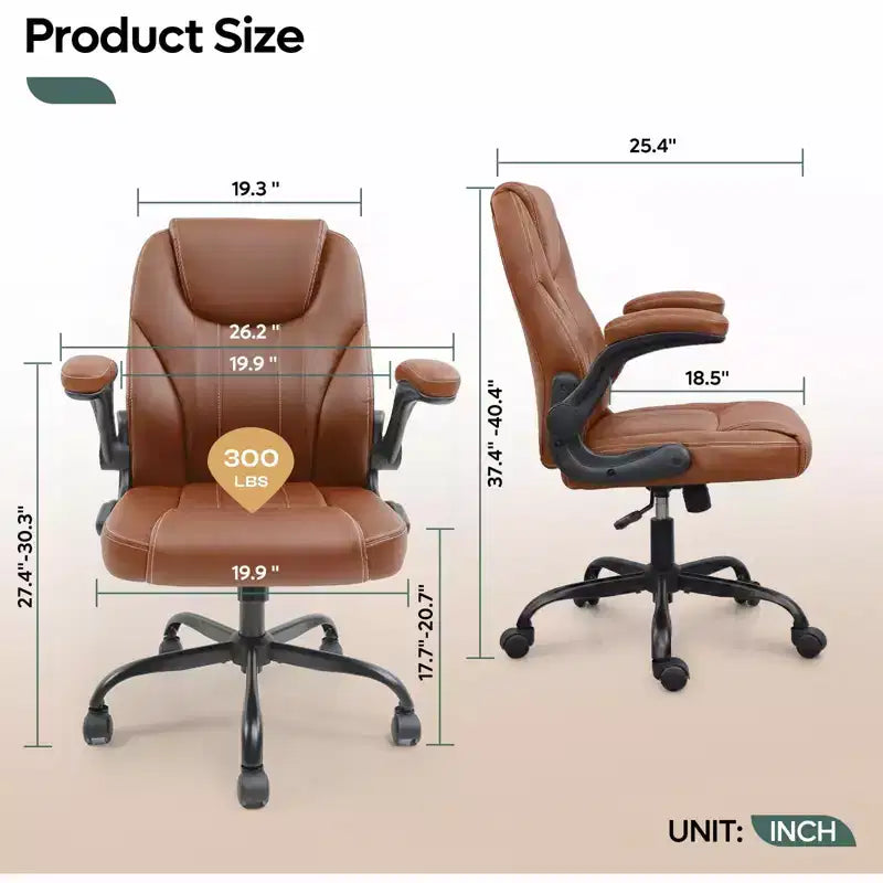 Chaise de bureau ergonomique avec coussin double couche, chaise de jeu avec roulettes et accoudoirs relevables, cuir PU
