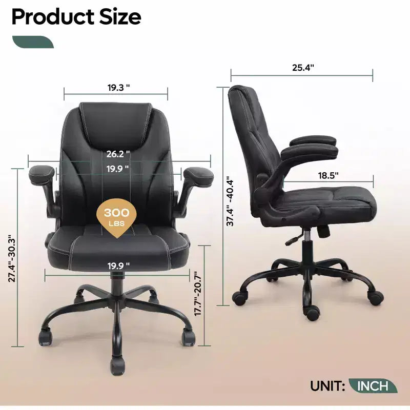 Chaise de bureau ergonomique avec coussin double couche, chaise de jeu avec roulettes et accoudoirs relevables, cuir PU