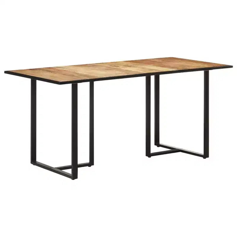 Table à manger industrielle en manguier brut – Rectangulaire