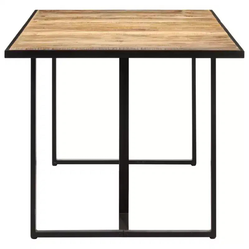 Table à manger industrielle en manguier brut – Rectangulaire
