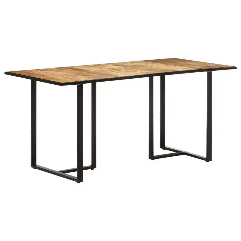 Table à manger industrielle en manguier brut – Rectangulaire