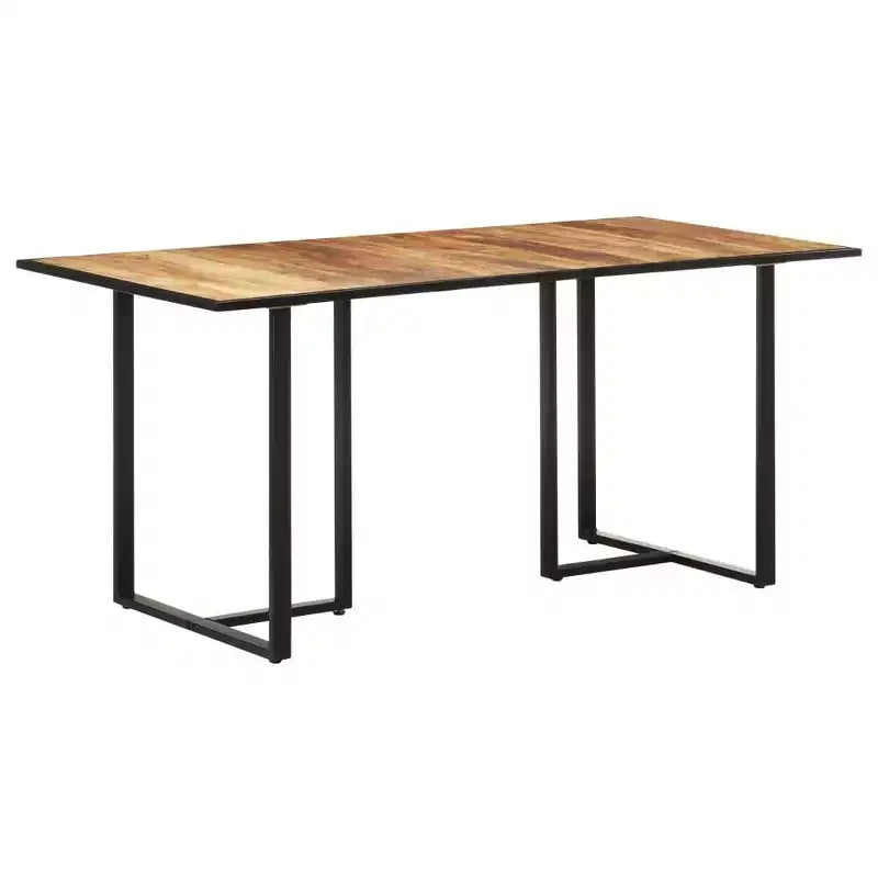 Table à manger industrielle en manguier brut – Rectangulaire
