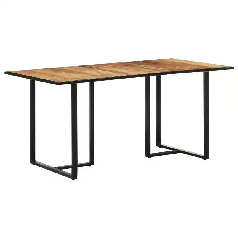 Table à manger industrielle en manguier brut – Rectangulaire