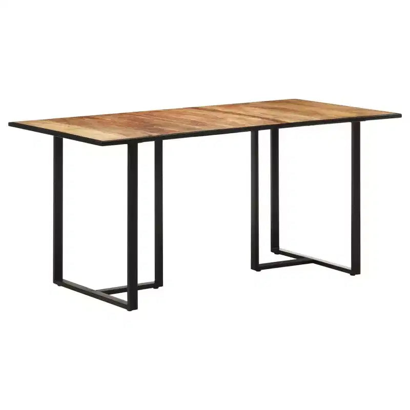 Table à manger industrielle en manguier brut – Rectangulaire