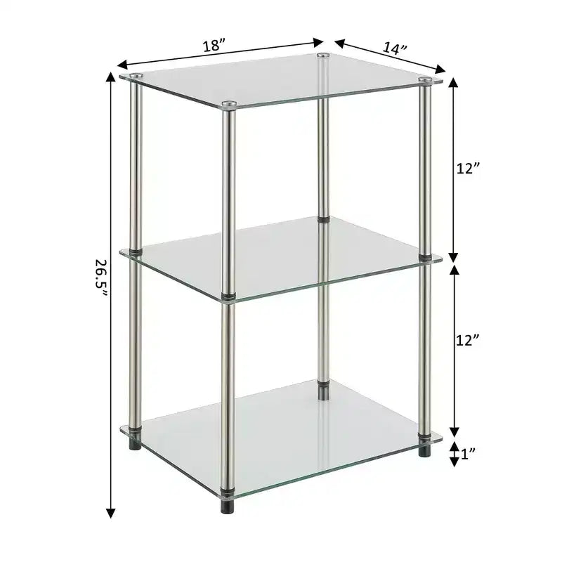 Dessus de table basse rectangulaire en verre - 1 pièce