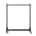 VEVOR Clothes Rack, Rolling Clothing Garment Rack with Hanging Rod and Side Hooks, 198 lbs Load Capacity, Black
