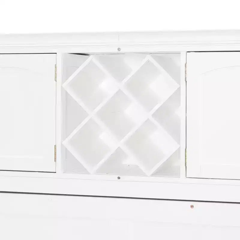 Lit escamotable Queen moderne avec 2 armoires pour salon ou appartement