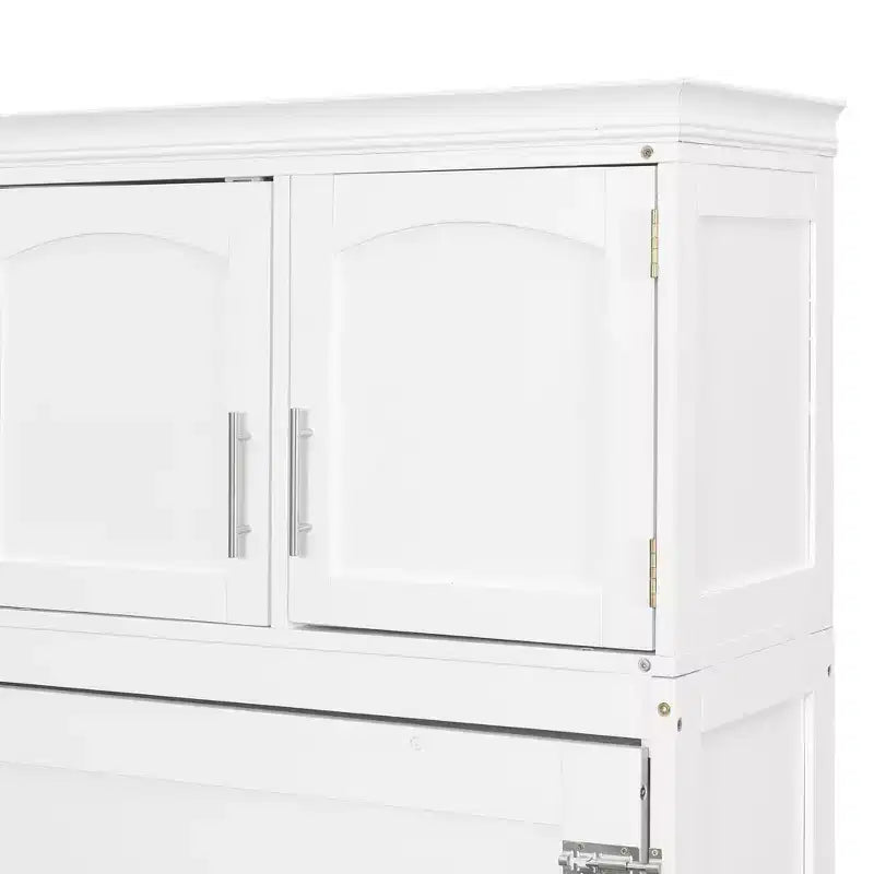 Lit escamotable Queen moderne avec 2 armoires pour salon ou appartement