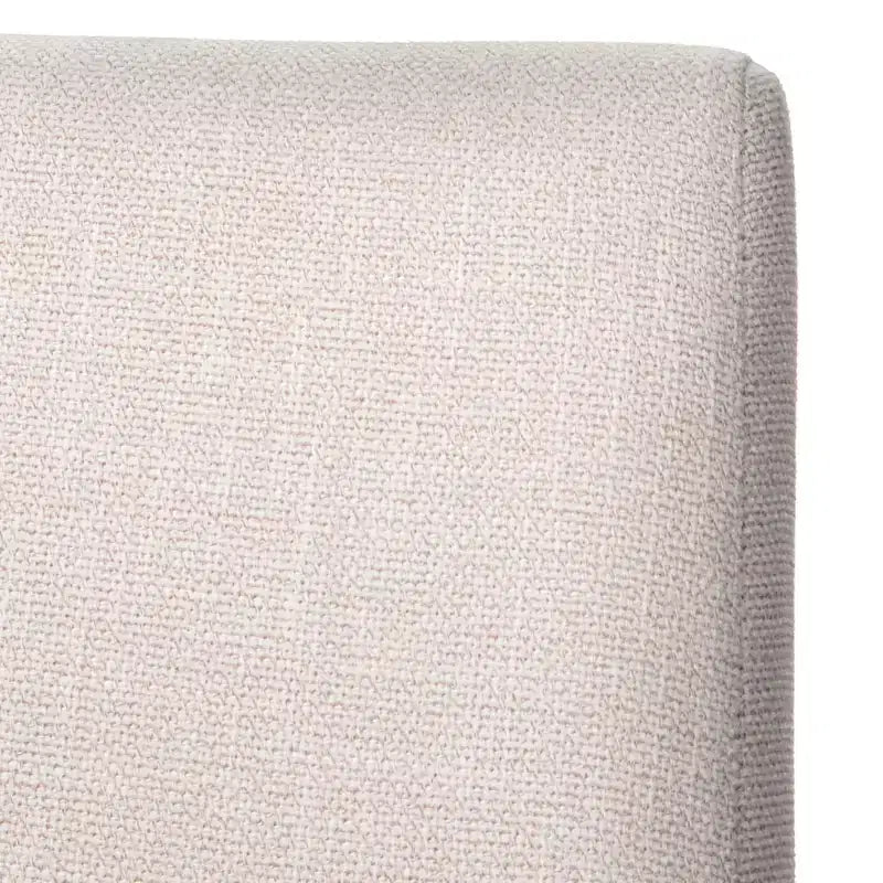 Chaise de salle à manger capitonnée avec pieds tournés beige/noir